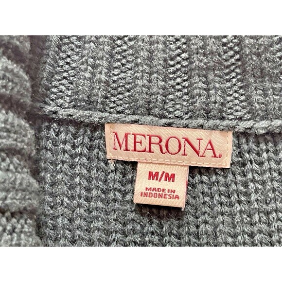 Womens Knitted Sweater Draped Open Front Cardigan Size M Green Merona - Picture 4 of 6